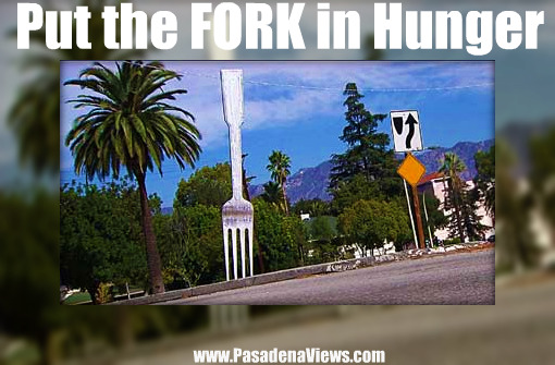 The Pasdena Put the Fork in Hunger food drive 