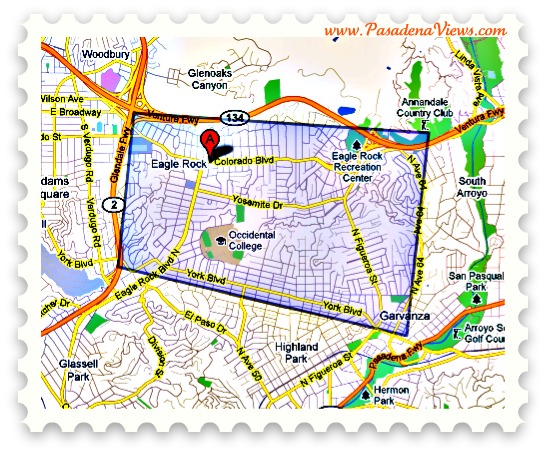 Eagle Rock, CA Map