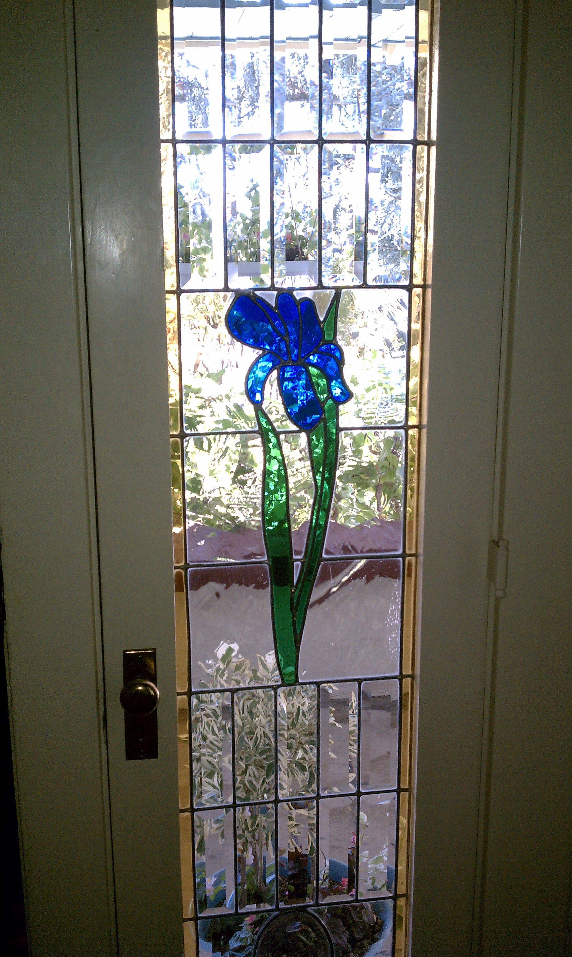 Altadena home has beautiful leaded glass.