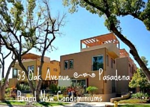 New condos for sale on 53 Oak Avenue, Pasadena, CA