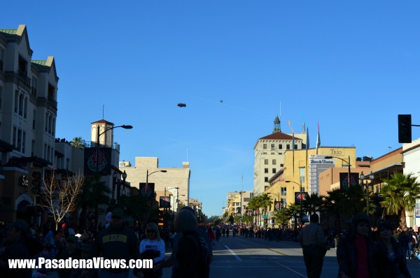 View down Colorado Blvd - Pasadena Rose Parade View down Colorado Blvd - Pasadena Rose Parade