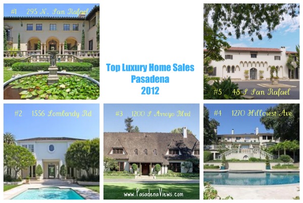 Estates over $5 Million sold in 2012 - Pasadena
