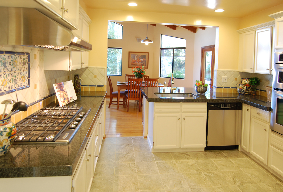 Kitchen with Granite Counters Stainless Steel Appliances