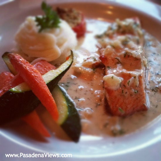 Salmon with Dill Sauce in South Pasadena