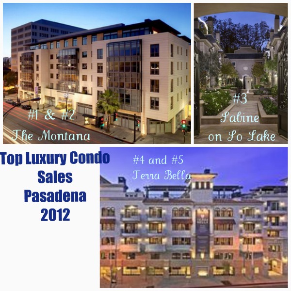 Top Luxury Condo Sales in Pasadena 2012