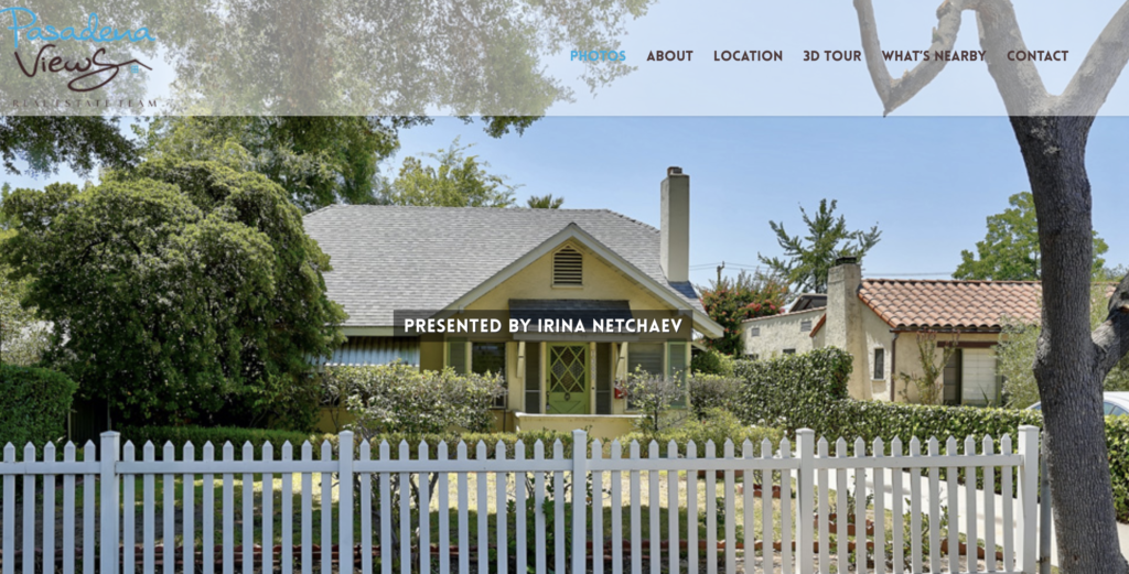 Custom Property Website for 1300 East Topeka Street Pasadena